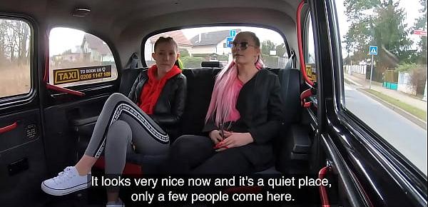  Horny Twins Fuck the Taxi Driver | FakeArea.com